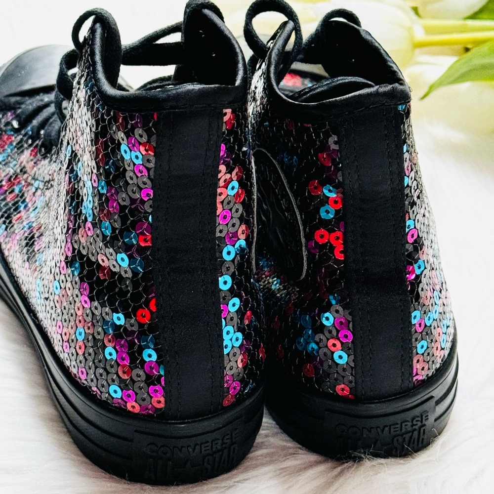 Converse High Top Sequin Sneakers - Picture 5 of 7